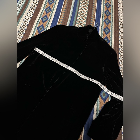 Long Velvet jacket coat - Liz Claiborne / velvet blazer - Picture 8 of 15